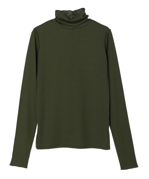 Green　Parks（グリーンパークス）の「カットリブタートルネックプルオーバー（インナーウェア/肌着・レディース・ブラック/ホワイト系その他2/ライトグリーン/パープル/ピンク/ダークグリーン・FREE）」の20枚目の写真