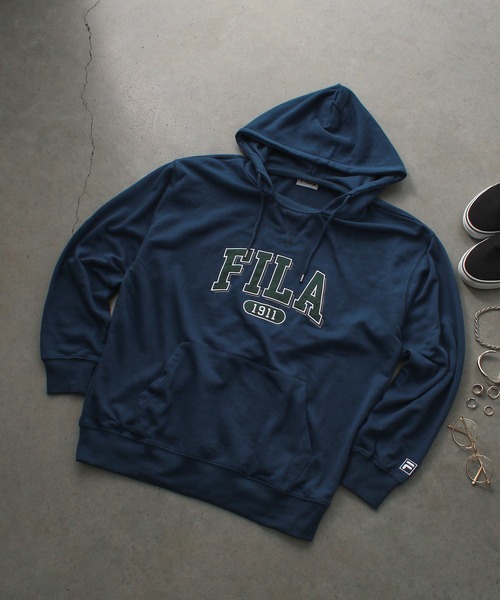 FILA(フィラ)の「【FILA】カレッジワッペン パーカー(パーカー・メンズ・カーキ/ブルー/ワイン・M/L/LL)」の18枚目の写真