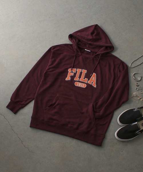 FILA(フィラ)の「【FILA】カレッジワッペン パーカー(パーカー・メンズ・カーキ/ブルー/ワイン・M/L/LL)」の19枚目の写真