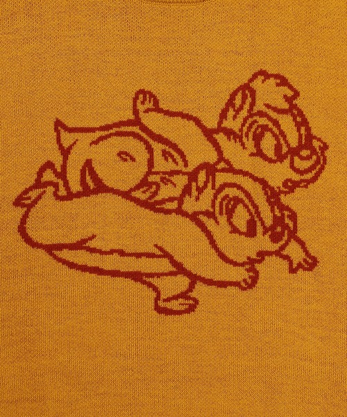 近年♡美品✨マスタバニー ニットテーラードジャケット 総柄 ロゴボタン 5/L Disney（ディズニー）の「【DISNEY/ディズニー】ジャガードニット