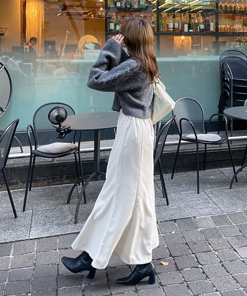 Ambre Ciel（アンブルシエル）の「クロップドシャギーニットカーディガン／【WEB/EC限定商品】（カーディガン/ボレロ・レディース・ライトグリーン/オフホワイト/チャコールグレー・FREE）」の21枚目の写真