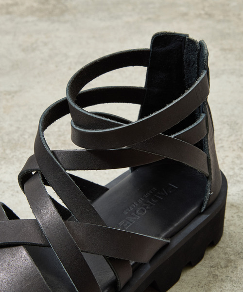 PADRONE（パドローネ）の「PADRONE パドローネ / BACK ZIP GLADIATOR SANDALS with Chunky Sole バックジップグラディエーターサンダル チャンキーソール / PU2308-3205（サンダル・メンズ・ブラック・40/41/42）」の21枚目の写真