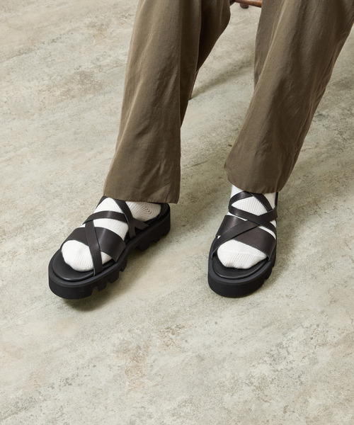 PADRONE パドローネ / BACK ZIP GLADIATOR SANDALS with Chunky