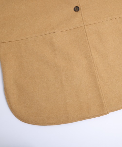 AMELY（エミリー）の「フード付きポンチョコート（ポンチョ・レディース・キャメル/ブラック/ネイビー・フリー）」の17枚目の写真