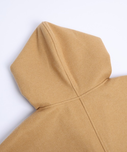 AMELY（エミリー）の「フード付きポンチョコート（ポンチョ・レディース・キャメル/ブラック/ネイビー・フリー）」の18枚目の写真