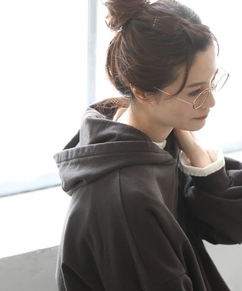 soulberry（ソウルベリー）の「フレアなパーカー（スウェット・レディース・スミクロ/グレイッシュベージュ・M～Ｌ/LL～3L）」の6枚目の写真