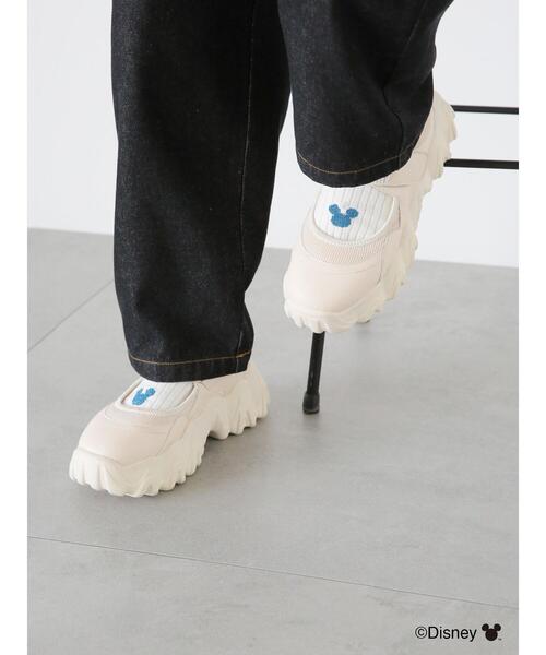 ehka sopo（エヘカソポ）の「【Disney】ミッキー/ラメロゴリブソックス（ソックス/靴下・レディース・グリーン/レッド・F）」の3枚目の写真