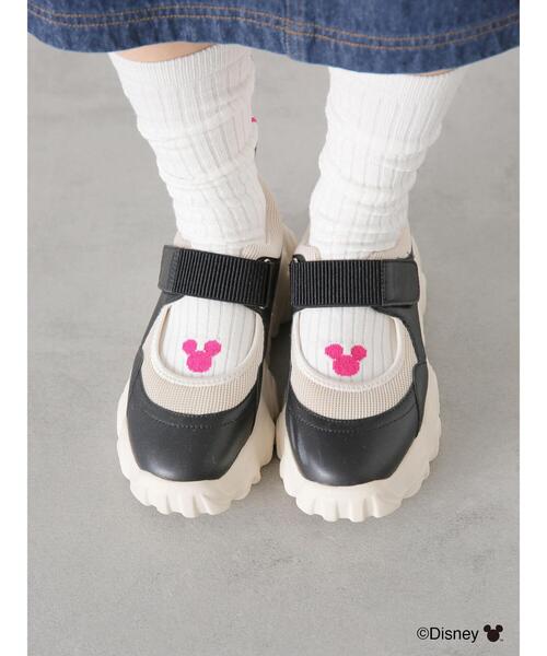 ehka sopo（エヘカソポ）の「【Disney】ミッキー/ラメロゴリブソックス（ソックス/靴下・レディース・グリーン/レッド・F）」の5枚目の写真