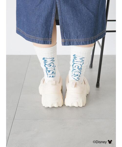 ehka sopo（エヘカソポ）の「【Disney】ミッキー/ラメロゴリブソックス（ソックス/靴下・レディース・グリーン/レッド・F）」の8枚目の写真