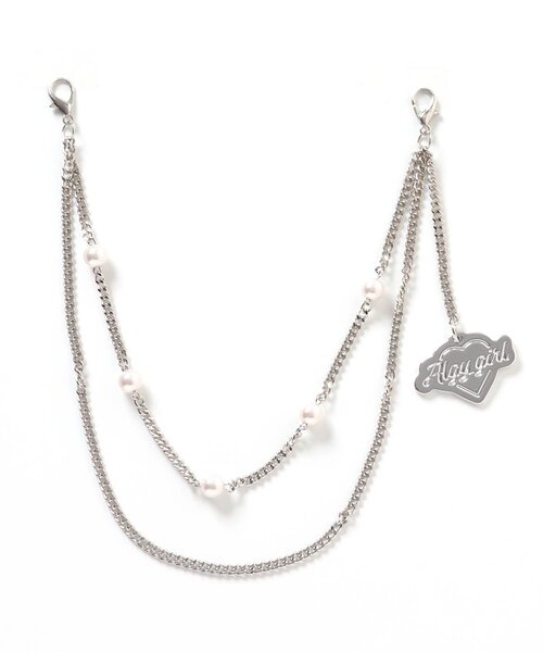 algy（アルジー）の「【フォーマル対応】チェーン付きジャンスカ（ジャンパースカート・キッズ・ベージュ/グレー・MEDIUM/X-SMALL/SMALL/XX-SMALL）」の11枚目の写真