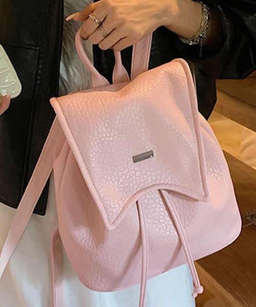 Dewlily(デューリリー)の「フェイクレザーリュック(バックパック/リュック・レディース・ホワイト/ピンク/シルバー/ブラック・FREE)」の3枚目の写真