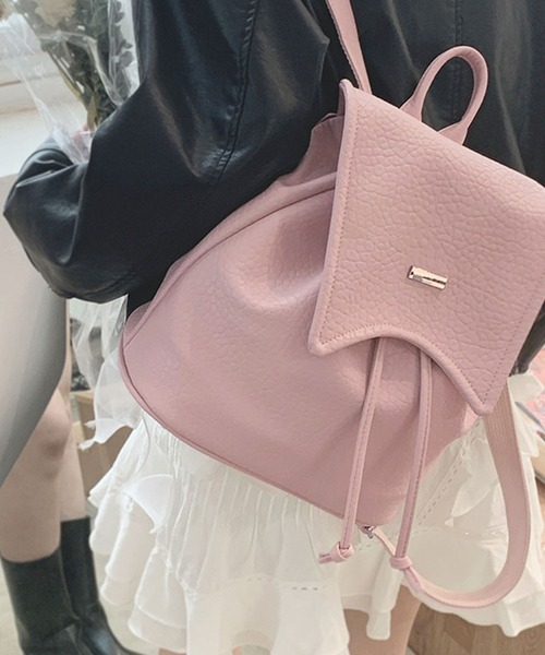 Dewlily(デューリリー)の「フェイクレザーリュック(バックパック/リュック・レディース・ホワイト/ピンク/シルバー/ブラック・FREE)」の7枚目の写真
