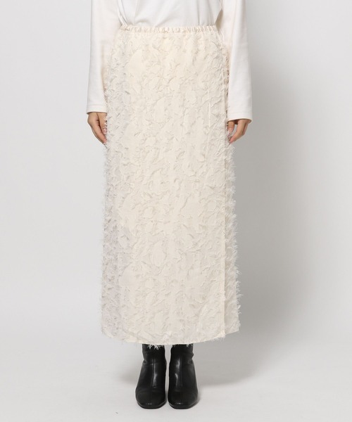 LOWRYS FARM（ローリーズファーム）の「ジャガードラップスカート　988565（スカート・レディース・アイボリー/ブラック・LONG/SHORT）」の21枚目の写真