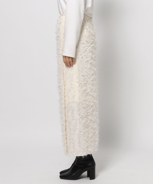 LOWRYS FARM（ローリーズファーム）の「ジャガードラップスカート　988565（スカート・レディース・アイボリー/ブラック・LONG/SHORT）」の22枚目の写真