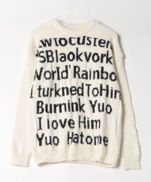 ▲レタリングシャギーニット