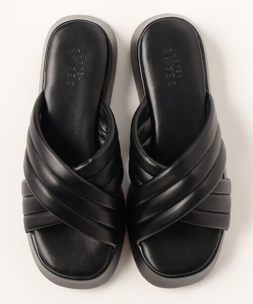 BEAMS HEART（ビームスハート）の「BEAMS HEART / 厚底 クロス サンダル（サンダル・レディース・ベージュ/ブラック・LARGE/MEDIUM/SMALL）」の12枚目の写真