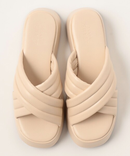 BEAMS HEART（ビームスハート）の「BEAMS HEART / 厚底 クロス サンダル（サンダル・レディース・ベージュ/ブラック・LARGE/MEDIUM/SMALL）」の18枚目の写真