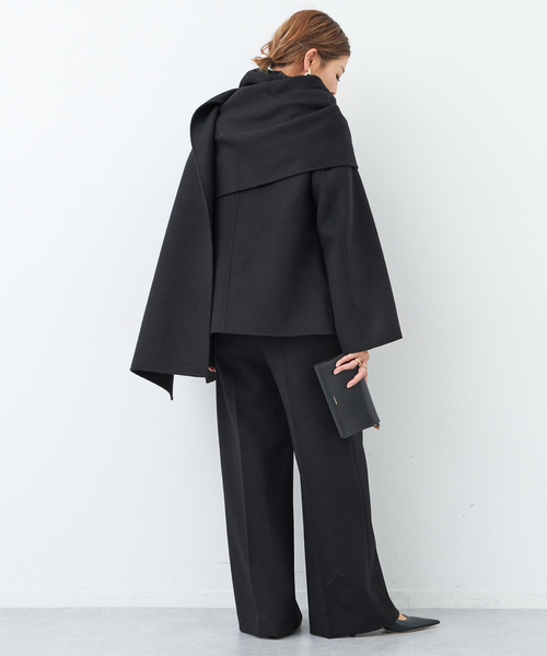 Deuxieme Classe（ドゥーズィエムクラス）の「Dutstanding Coat（ノーカラーコート・レディース・ブラック・FREE）」の6枚目の写真