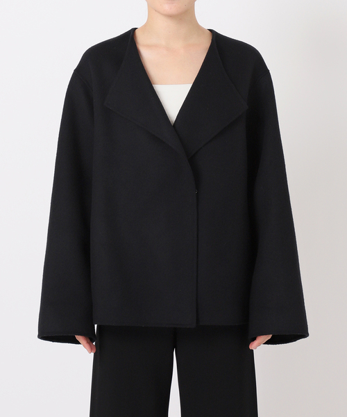Deuxieme Classe（ドゥーズィエムクラス）の「Dutstanding Coat（ノーカラーコート・レディース・ブラック・FREE）」の10枚目の写真