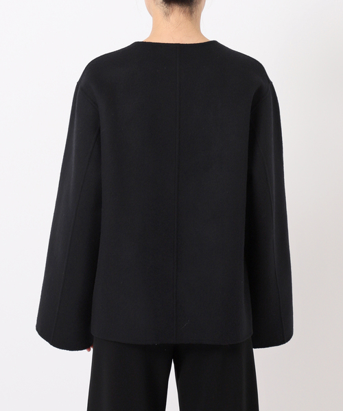 Deuxieme Classe（ドゥーズィエムクラス）の「Dutstanding Coat（ノーカラーコート・レディース・ブラック・FREE）」の12枚目の写真