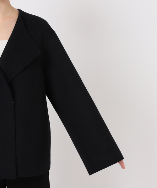 Deuxieme Classe（ドゥーズィエムクラス）の「Dutstanding Coat（ノーカラーコート・レディース・ブラック・FREE）」の15枚目の写真