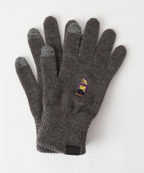 green label relaxing（グリーンレーベルリラクシング）の「【別注】＜INFIELDER DESIGN ＞BEAR グローブ 手袋 -タッチパネル対応-（手袋・レディース・ライム/ベージュ/ナチュラル/ライトグレー/ダークグレー・FREE）」の3枚目の写真