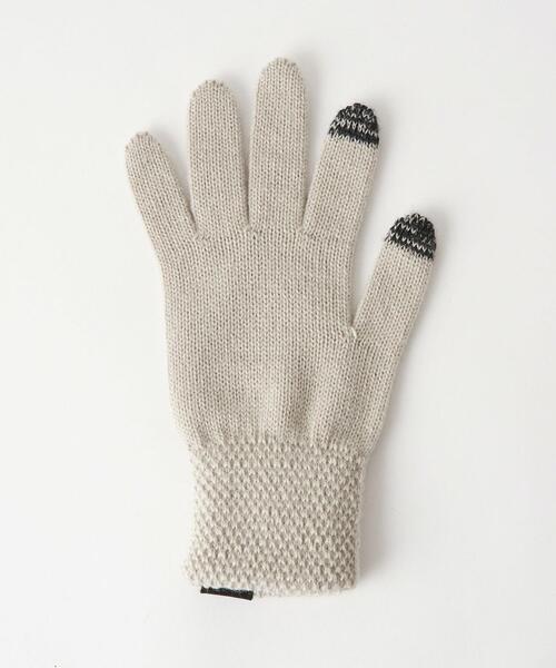 green label relaxing（グリーンレーベルリラクシング）の「【別注】＜INFIELDER DESIGN ＞BEAR グローブ 手袋 -タッチパネル対応-（手袋・レディース・ライム/ベージュ/ナチュラル/ライトグレー/ダークグレー・FREE）」の7枚目の写真