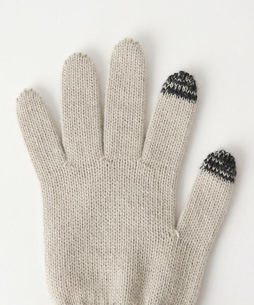 green label relaxing（グリーンレーベルリラクシング）の「【別注】＜INFIELDER DESIGN ＞BEAR グローブ 手袋 -タッチパネル対応-（手袋・レディース・ライム/ベージュ/ナチュラル/ライトグレー/ダークグレー・FREE）」の9枚目の写真