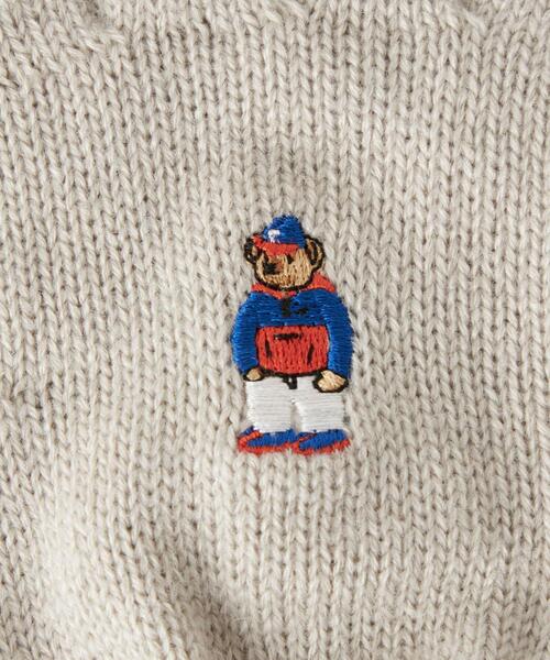 green label relaxing（グリーンレーベルリラクシング）の「【別注】＜INFIELDER DESIGN ＞BEAR グローブ 手袋 -タッチパネル対応-（手袋・レディース・ライム/ベージュ/ナチュラル/ライトグレー/ダークグレー・FREE）」の12枚目の写真