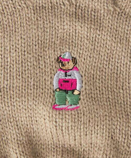 green label relaxing（グリーンレーベルリラクシング）の「【別注】＜INFIELDER DESIGN ＞BEAR グローブ 手袋 -タッチパネル対応-（手袋・レディース・ライム/ベージュ/ナチュラル/ライトグレー/ダークグレー・FREE）」の16枚目の写真