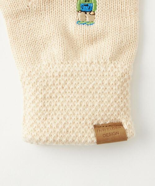 green label relaxing（グリーンレーベルリラクシング）の「【別注】＜INFIELDER DESIGN ＞BEAR グローブ 手袋 -タッチパネル対応-（手袋・レディース・ライム/ベージュ/ナチュラル/ライトグレー/ダークグレー・FREE）」の22枚目の写真