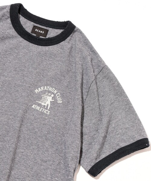 BEAMS(ビームス)の「BEAMS / プリント リンガー Tシャツ(Tシャツ/カットソー・メンズ・ブラック/ネイビー・S/M/XL/L)」の3枚目の写真