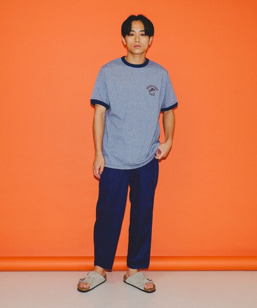 BEAMS(ビームス)の「BEAMS / プリント リンガー Tシャツ(Tシャツ/カットソー・メンズ・ブラック/ネイビー・S/M/XL/L)」の4枚目の写真