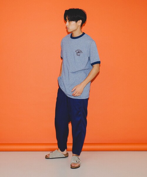 BEAMS(ビームス)の「BEAMS / プリント リンガー Tシャツ(Tシャツ/カットソー・メンズ・ブラック/ネイビー・S/M/XL/L)」の5枚目の写真