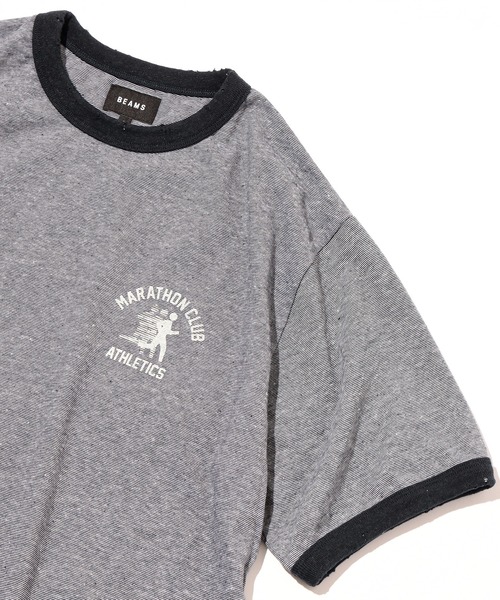 BEAMS(ビームス)の「BEAMS / プリント リンガー Tシャツ(Tシャツ/カットソー・メンズ・ブラック/ネイビー・S/M/XL/L)」の2枚目の写真