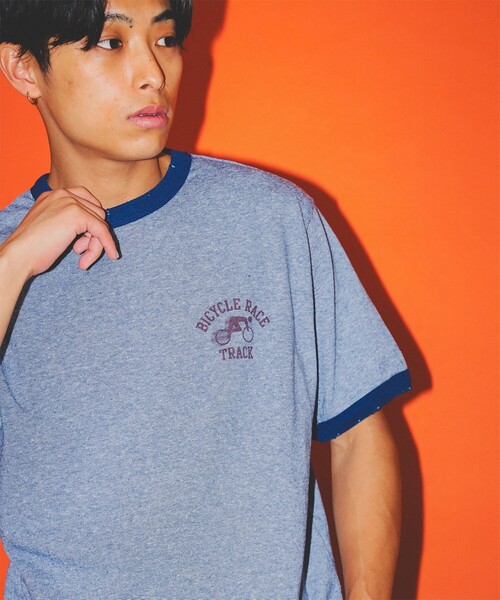 BEAMS(ビームス)の「BEAMS / プリント リンガー Tシャツ(Tシャツ/カットソー・メンズ・ブラック/ネイビー・S/M/XL/L)」の20枚目の写真