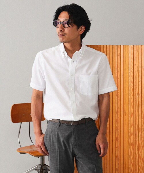 BEAMS F（ビームスエフ）の「BEAMS F / COOLMAX(R) オックスフォード ボタンダウンシャツ（ビジネスシャツ・メンズ・ホワイト/サックスブルー・X-LARGE/LARGE/MEDIUM/SMALL）」の7枚目の写真