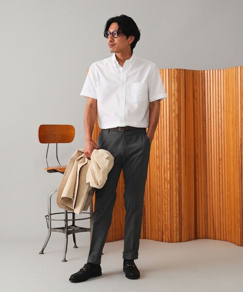 BEAMS F（ビームスエフ）の「BEAMS F / COOLMAX(R) オックスフォード ボタンダウンシャツ（ビジネスシャツ・メンズ・ホワイト/サックスブルー・X-LARGE/LARGE/MEDIUM/SMALL）」の8枚目の写真