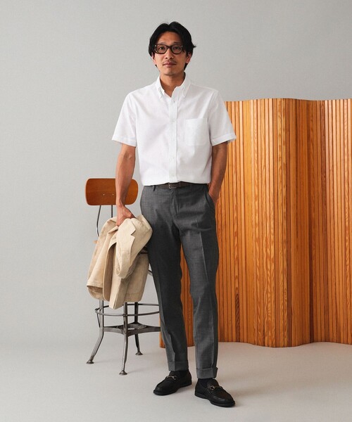 BEAMS F（ビームスエフ）の「BEAMS F / COOLMAX(R) オックスフォード ボタンダウンシャツ（ビジネスシャツ・メンズ・ホワイト/サックスブルー・X-LARGE/LARGE/MEDIUM/SMALL）」の9枚目の写真