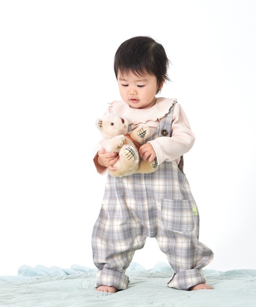 MAKE YOUR DAY（メイクユアデイ）の「ベビーオーバーオール（その他ベビーウェア・キッズ・オレンジ/ブルー/グレー・80/70）」の4枚目の写真