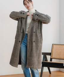 LIENCOEUR | チェックオーバーロングコート(チェスターコート)