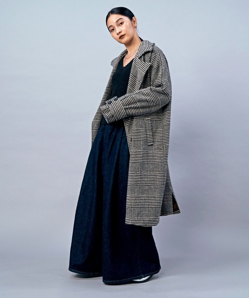 LIENCOEUR（リアンクール）の「チェックオーバーロングコート