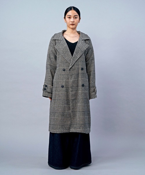 LIENCOEUR（リアンクール）の「チェックオーバーロングコート