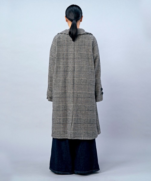 LIENCOEUR(リアンクール)の「チェックオーバーロングコート(チェスターコート・レディース・ブラック/ブラウン・FREE)」の11枚目の写真
