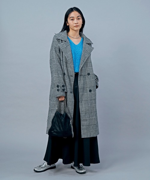 LIENCOEUR（リアンクール）の「チェックオーバーロングコート