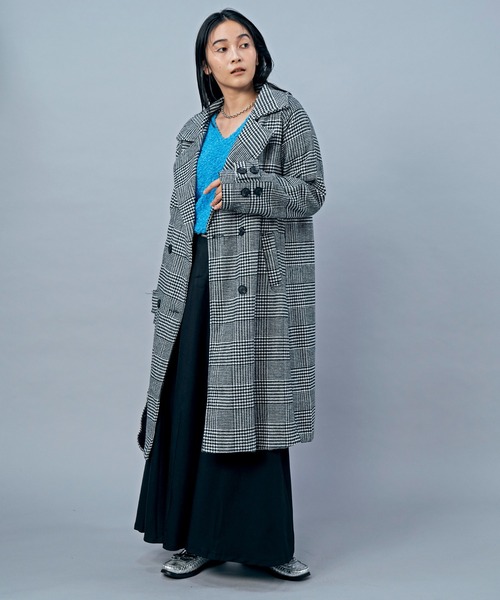 LIENCOEUR（リアンクール）の「チェックオーバーロングコート