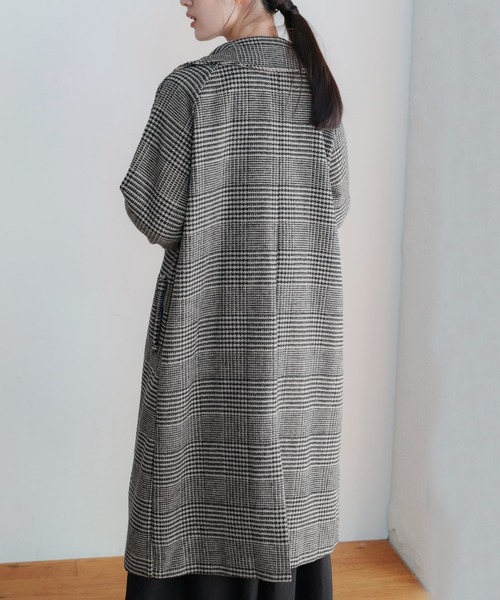 LIENCOEUR(リアンクール)の「チェックオーバーロングコート(チェスターコート・レディース・ブラック/ブラウン・FREE)」の22枚目の写真