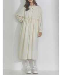 merry jenny | bear刺繍ｷﾞﾝｶﾞﾑﾜﾝﾋﾟｰｽ(ワンピース)