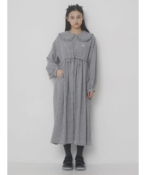 merry jenny（メリージェニー）の「bear刺繍ｷﾞﾝｶﾞﾑﾜﾝﾋﾟｰｽ（ワンピース・レディース・ブラック/ピンク/イエロー/ブルー・FREE）」の12枚目の写真