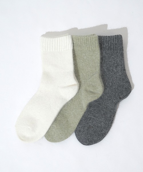 flower（フラワー）の「ソフトフラッフィソックス3（ソックス/靴下・レディース・グレー/ホワイト/グリーン・FREE）」の13枚目の写真